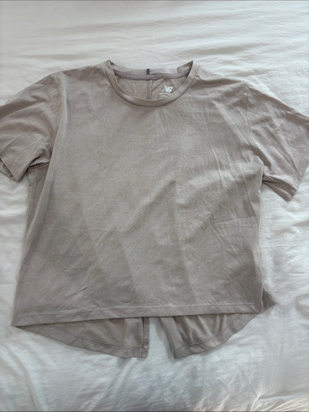 New Balance Women’s Taupe Short Sleeve Dri-Fit Running Crew Tee
